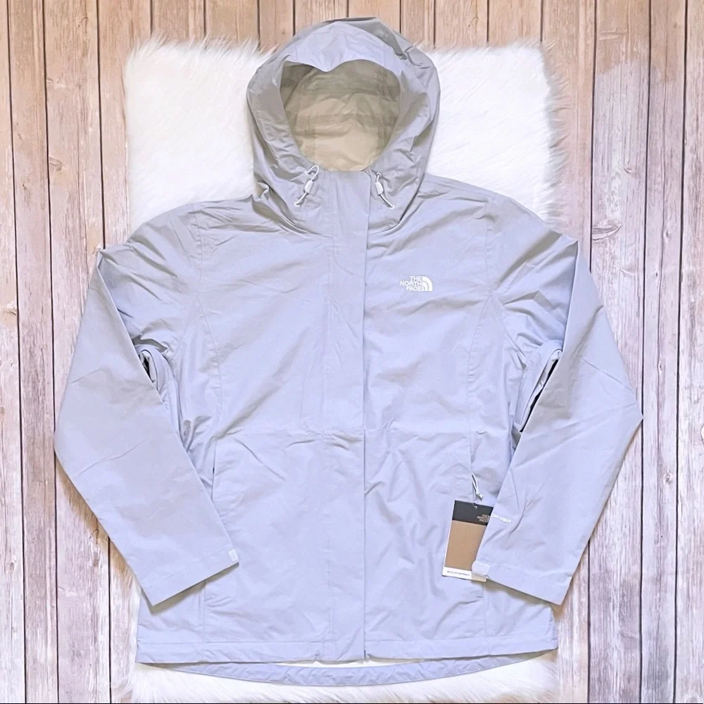 The North Face Women’s Venture 2 Rain Jacket In Light Grey Heather - Picture 2 of 7